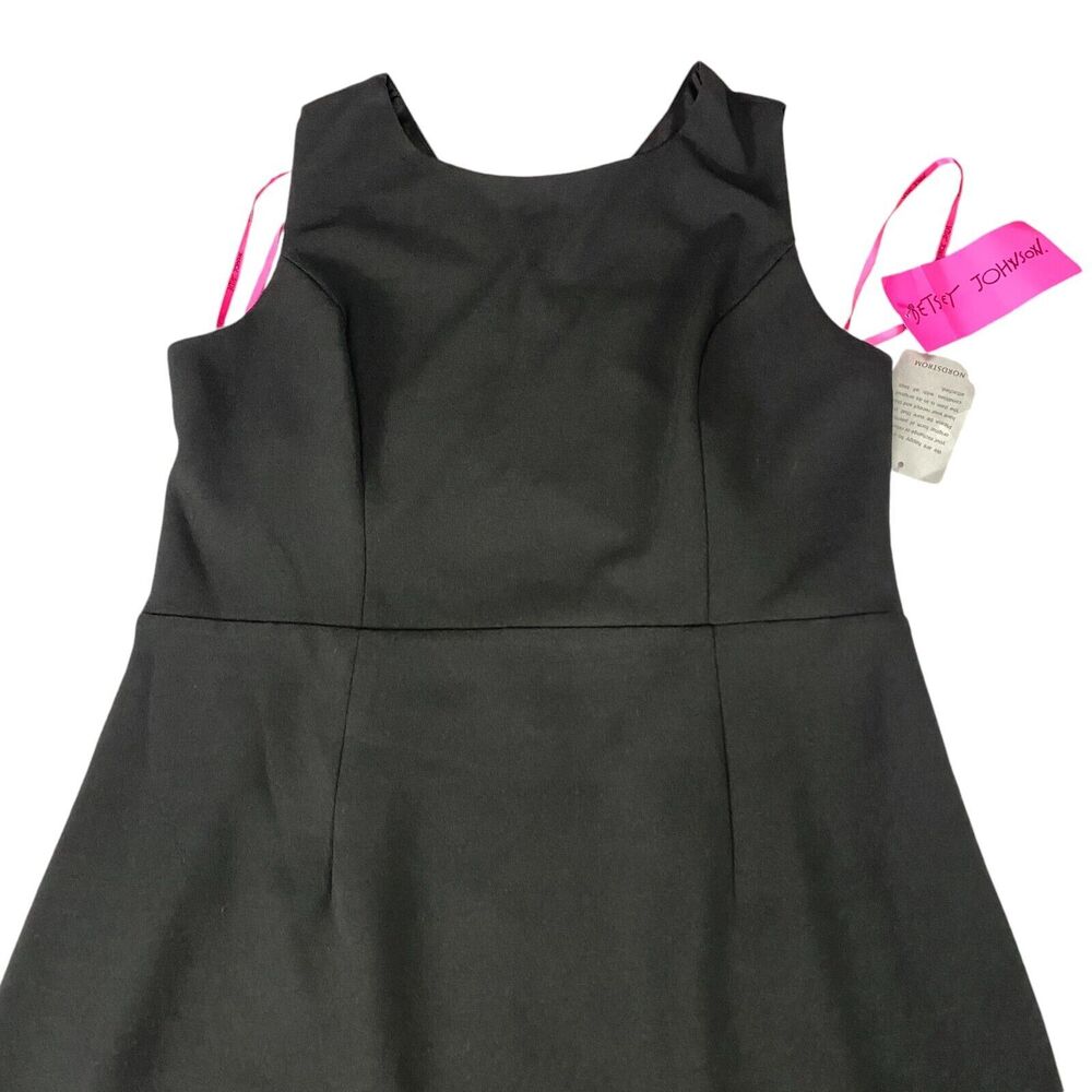 Betsey Johnson Scuba Crepe Midi Dress Women Size14 Black - Picture 13 of 16